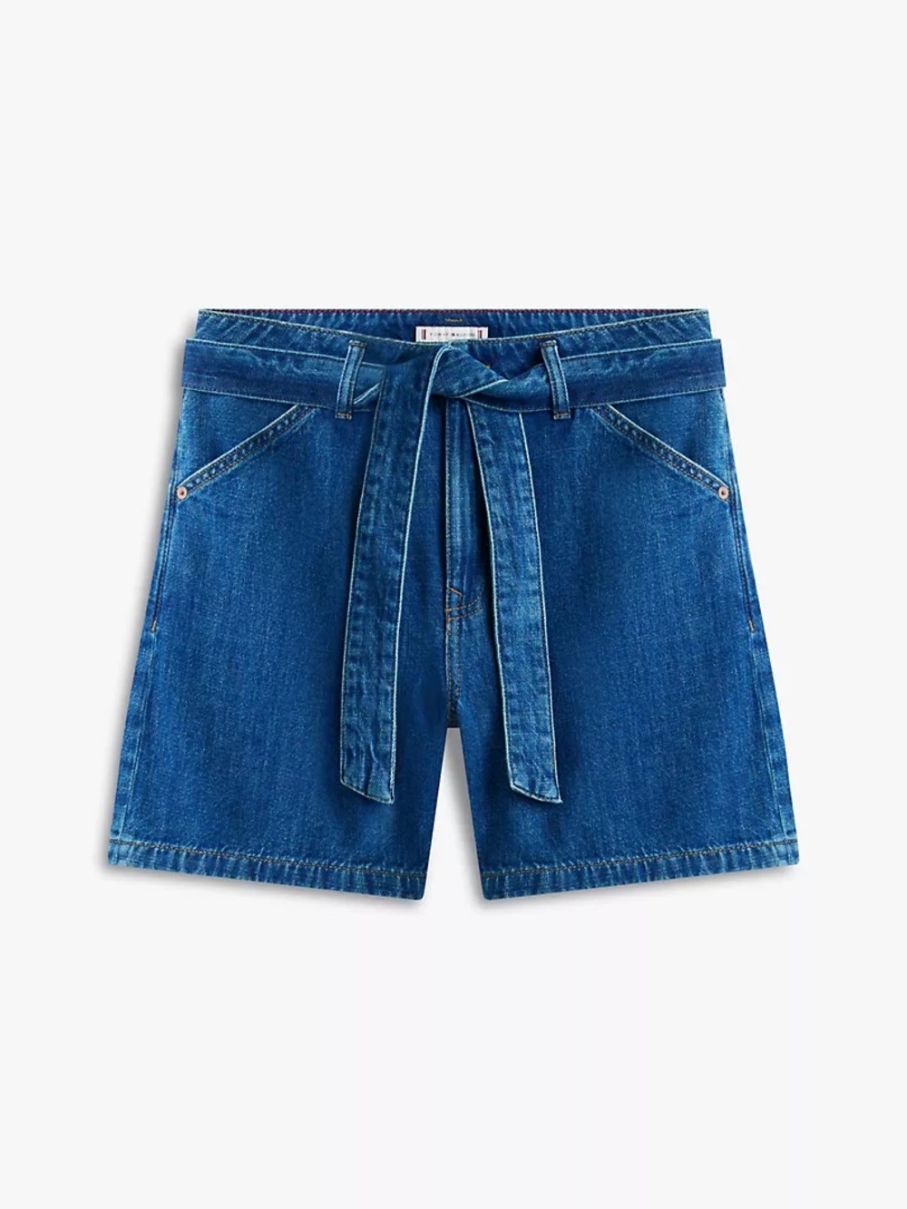 Tommy Hilfiger Blue Denim Tie-Waist Shorts